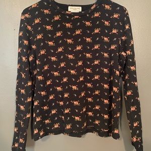 Floral long sleeve top size medium